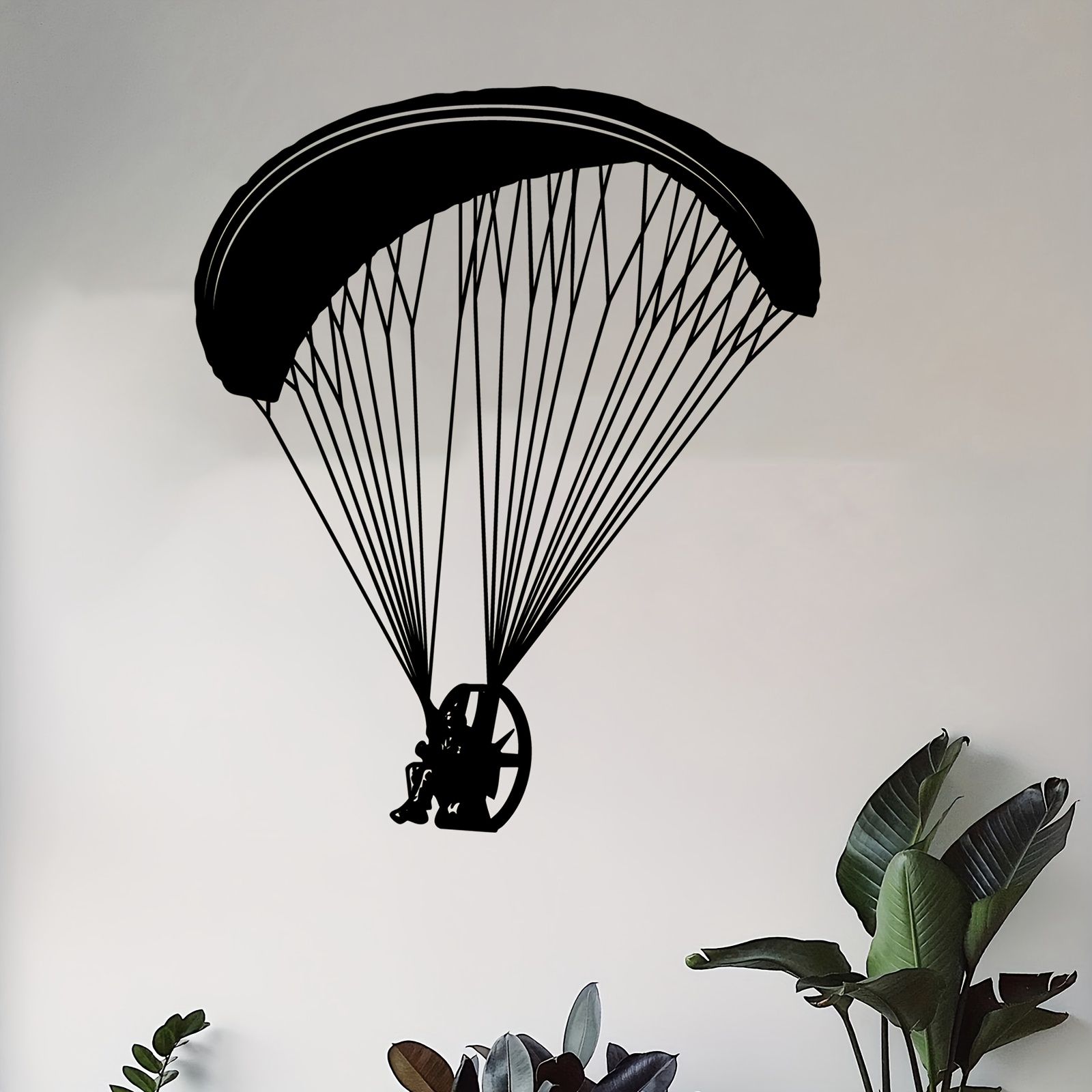 Outdoor Adventure Brand - Decorazione Murale in Metallo con Paracadutista,