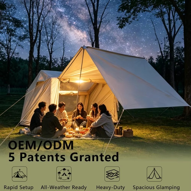 Outdoor Adventure Logo - Ampia Tenda Gonfiabile Multi-Stanza con Logo