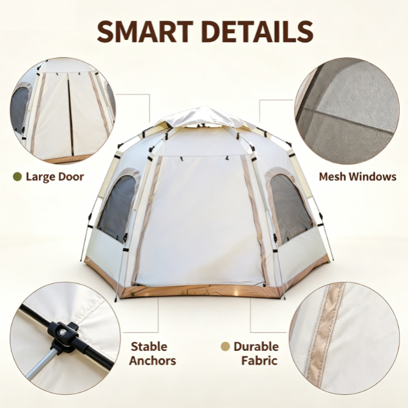 Tenda da Campeggio Esagonale B - Outdoor Adventure Uva recensione e prezzo